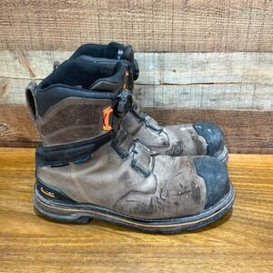 Ariat Mens 10.5D Stump Jumper BOA Composite Toe Waterproof Work Boots Brown